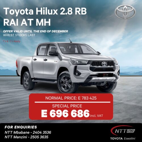 Toyota Hilux Special Offer! image from NTT Toyota Swaziland