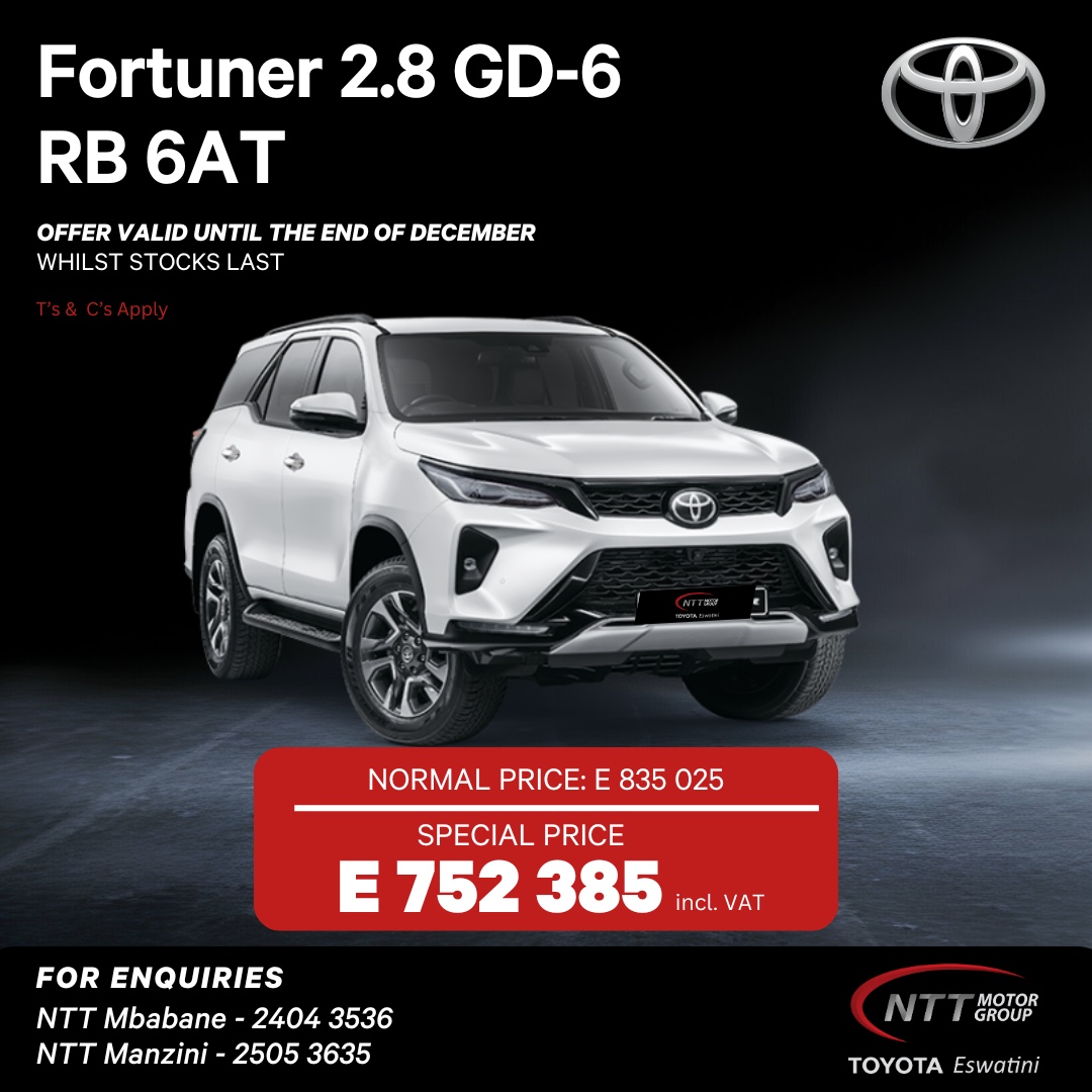 Toyota Fortuner Special Offer! image from NTT Toyota Swaziland