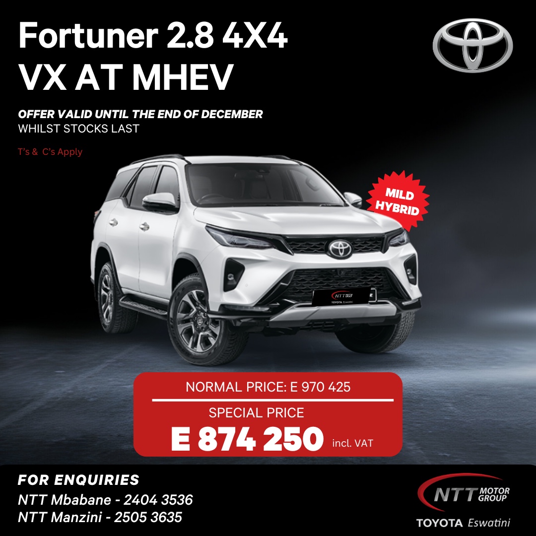 Toyota Fortuner Mid Hybrid Special Offer! image from NTT Toyota Swaziland